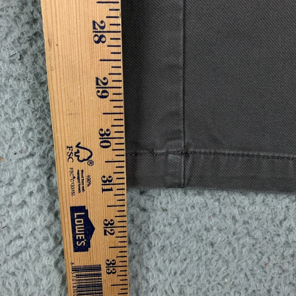 Perk Feel Good Chino Pants Mens 32 x 32 Dark Gray Flat Front Tapered Slim Fit